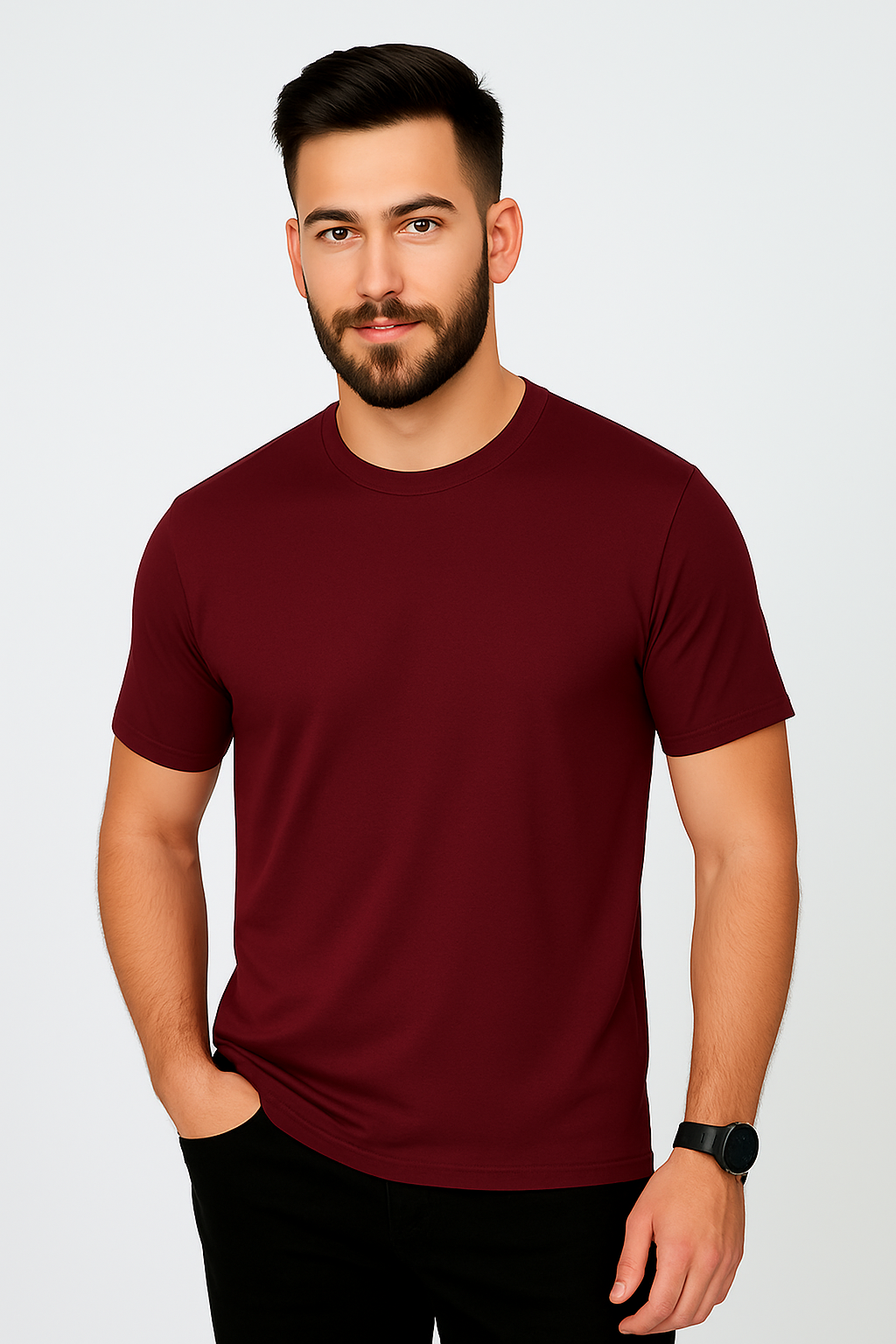 Unisex Navy Blue Supima Premium Cotton T-Shirt