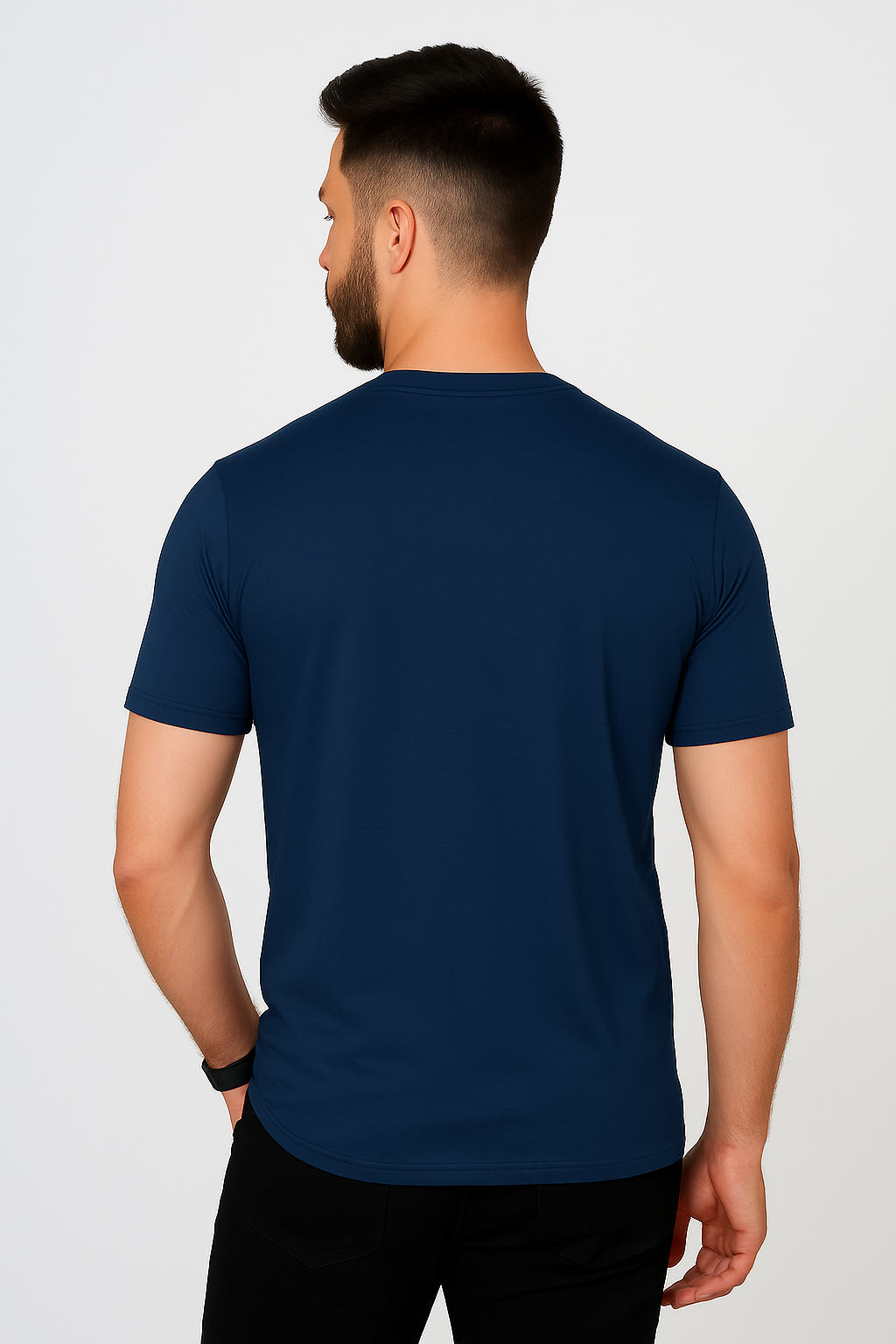 Unisex Navy Blue Supima Premium Cotton T-Shirt