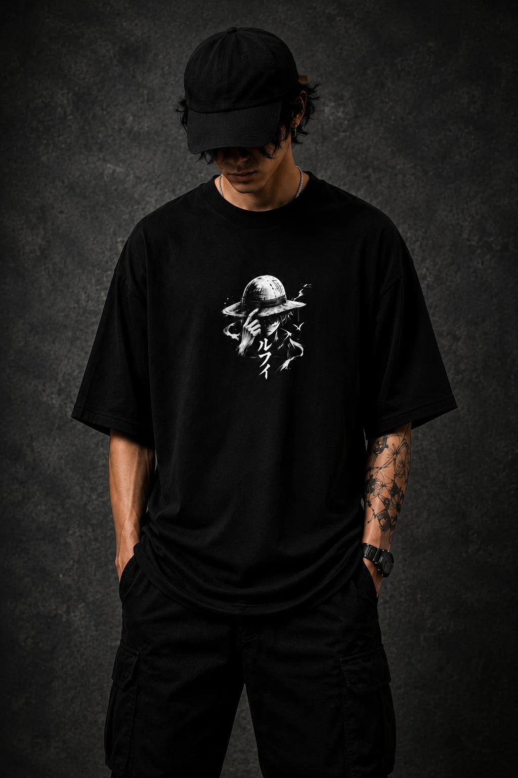 Luffy — Sea of Freedom Terry Oversized Tee