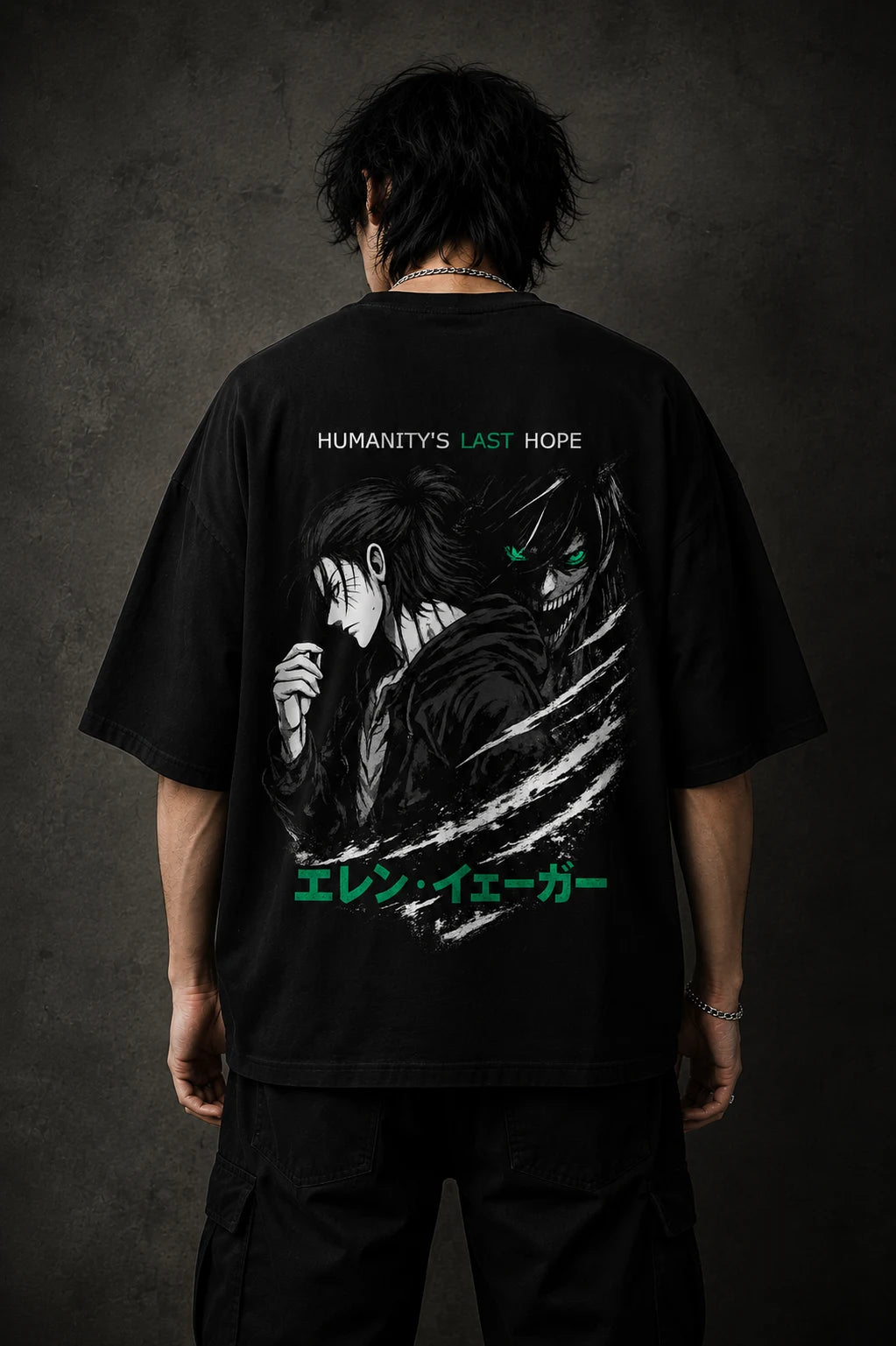 Eren Yeager Terry Oversized Tee