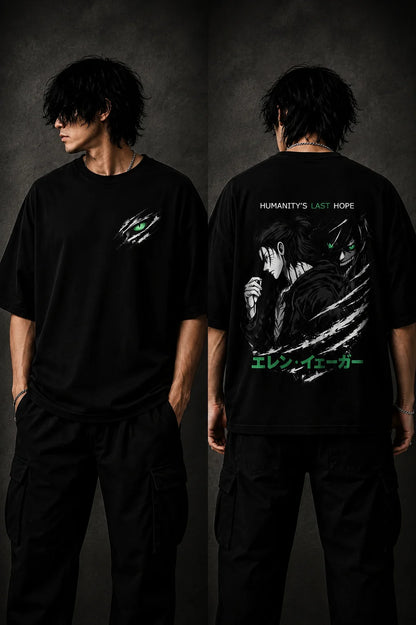 Eren Yeager Terry Oversized Tee