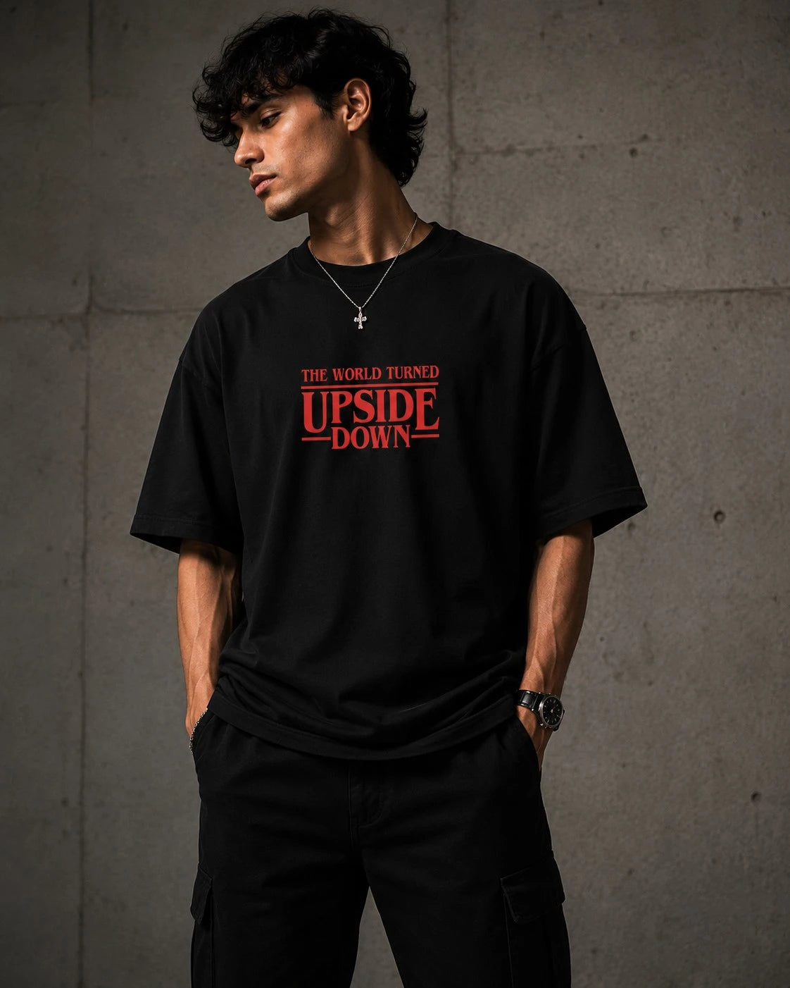 Stranger Things Unisex Terry Oversized Tee
