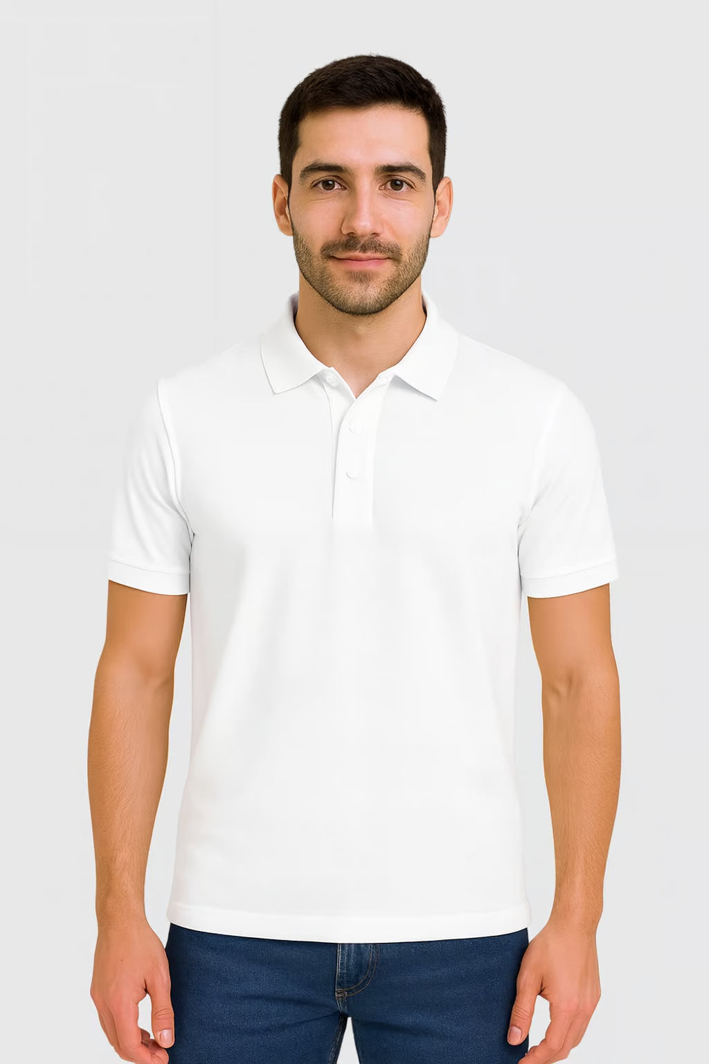 Men's Petrol Blue Polo Collar Tshirt