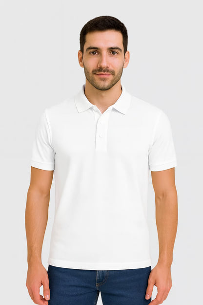 Men's Petrol Blue Polo Collar Tshirt