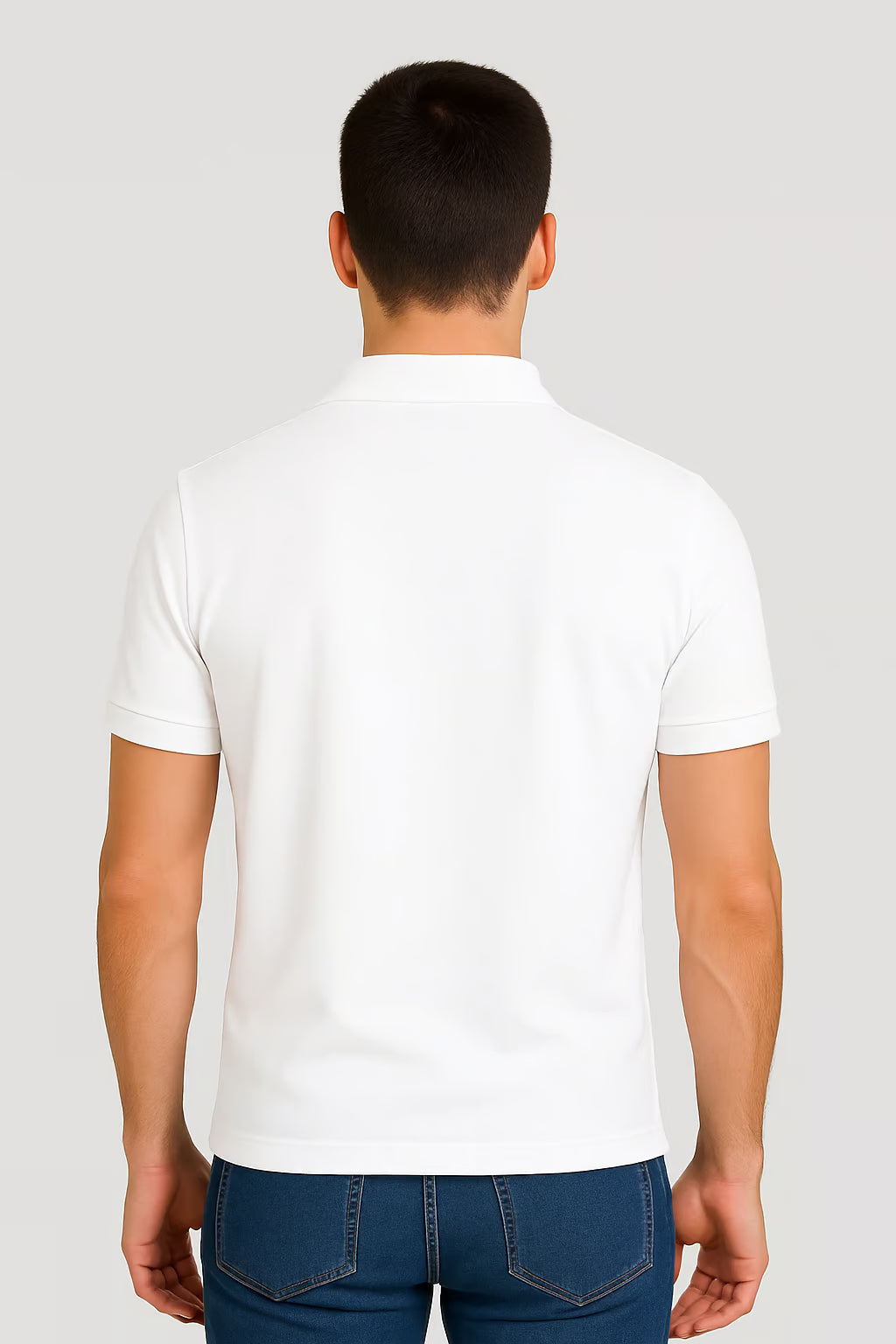 Men's Petrol Blue Polo Collar Tshirt