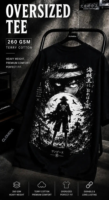 Luffy — Sea of Freedom Terry Oversized Tee