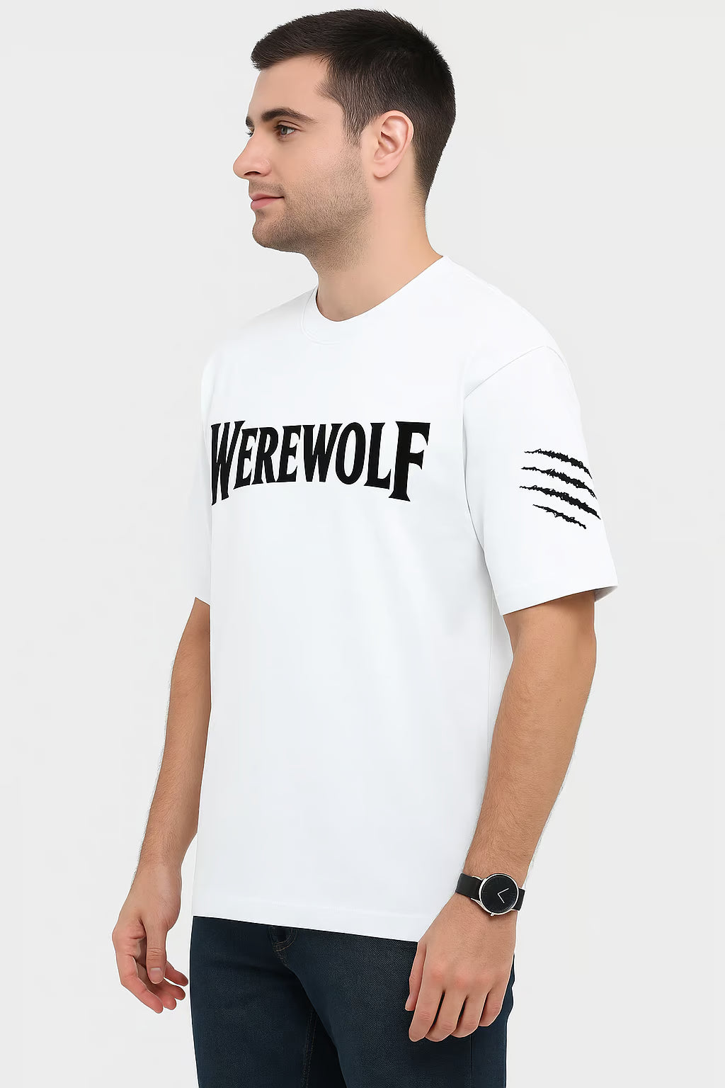 Werewolf Unisex Terry Cotton Oversized Tee