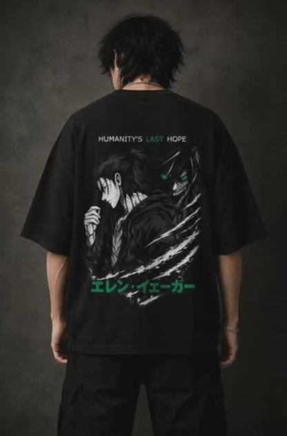 Eren Yeager Terry Oversized Tee