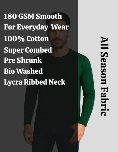 Men's Navy Blue Full Sleeve T-Shirt