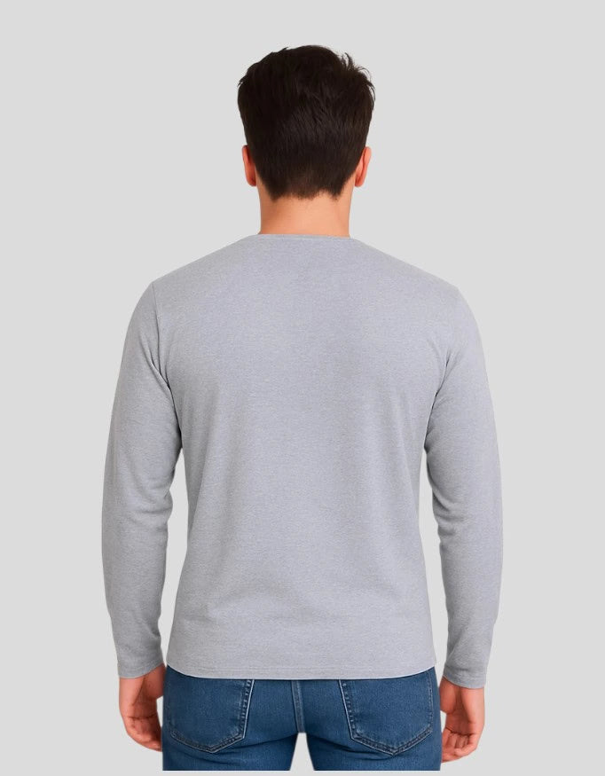 Men's Navy Blue Full Sleeve T-Shirt