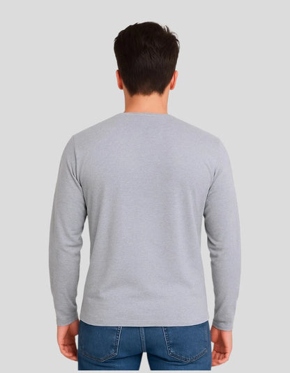 Men's Navy Blue Full Sleeve T-Shirt