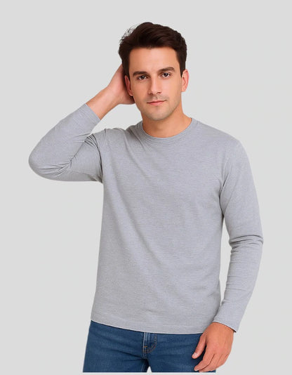Men's Navy Blue Full Sleeve T-Shirt