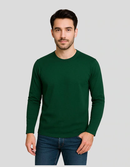 Men's Navy Blue Full Sleeve T-Shirt