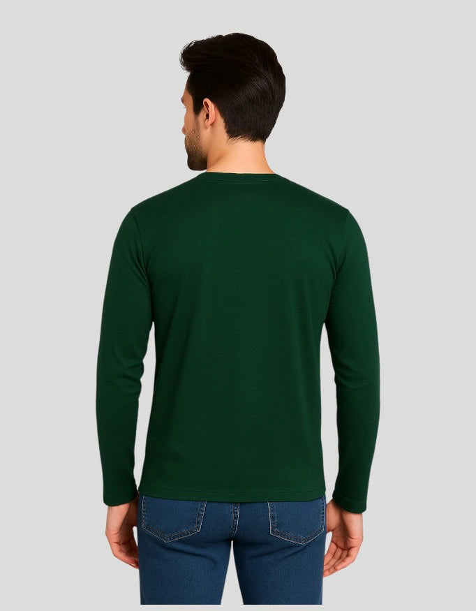Men's Navy Blue Full Sleeve T-Shirt