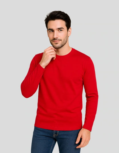 Men's Navy Blue Full Sleeve T-Shirt