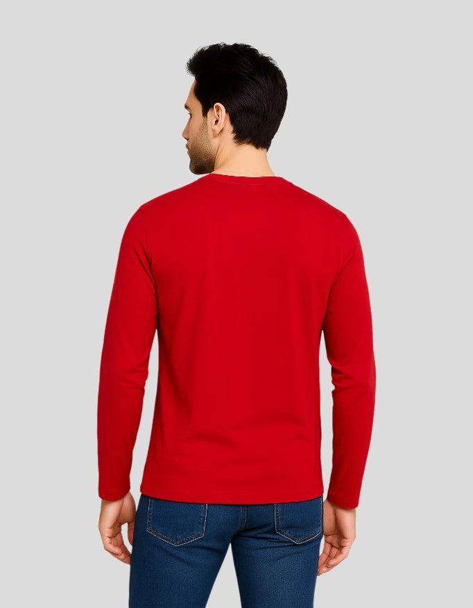 Men's Navy Blue Full Sleeve T-Shirt
