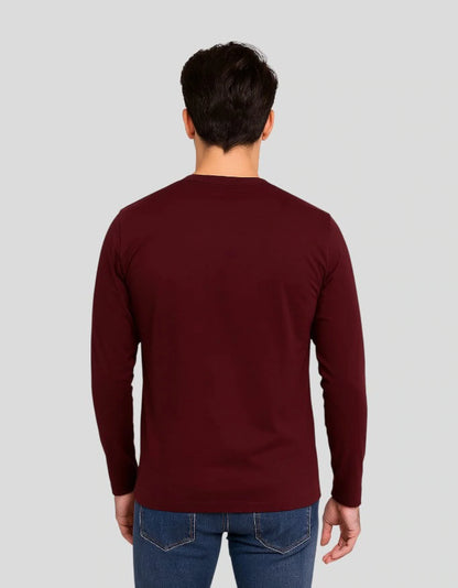 Men's Navy Blue Full Sleeve T-Shirt