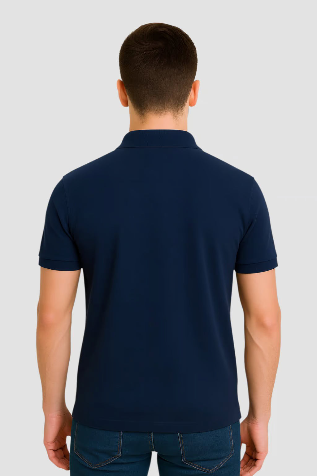 Men's Petrol Blue Polo Collar Tshirt
