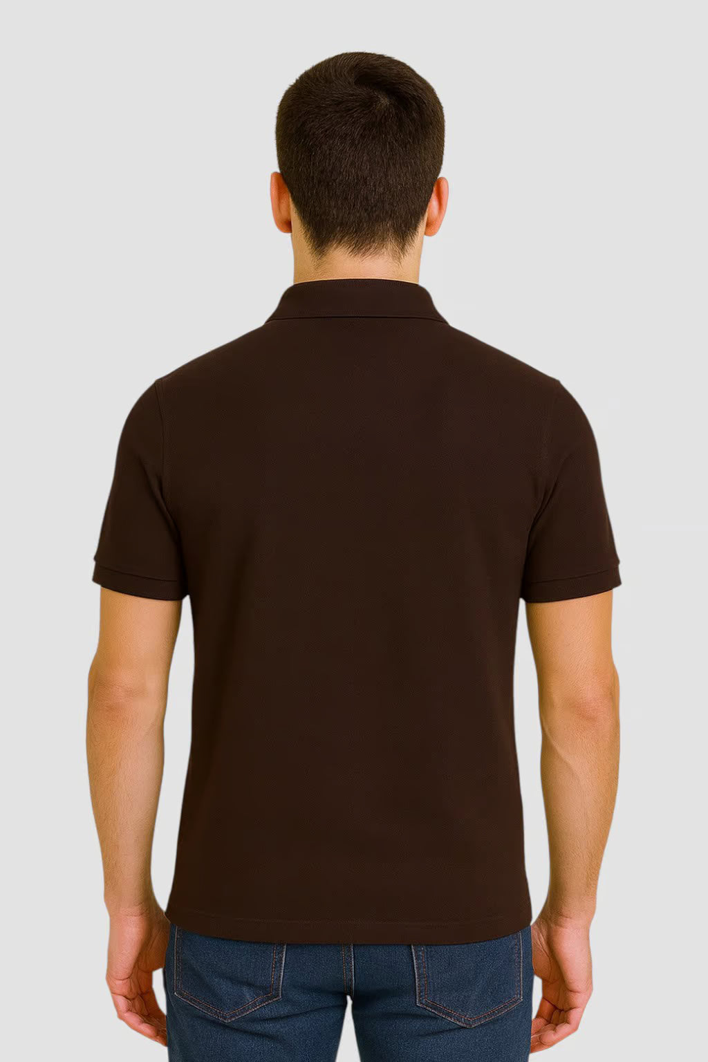 Men's Petrol Blue Polo Collar Tshirt