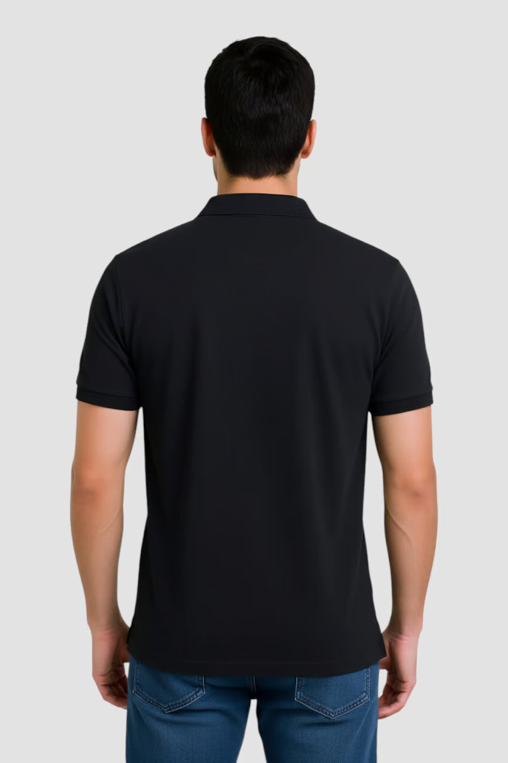 Men's Petrol Blue Polo Collar Tshirt