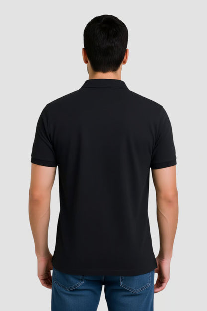 Men's Petrol Blue Polo Collar Tshirt