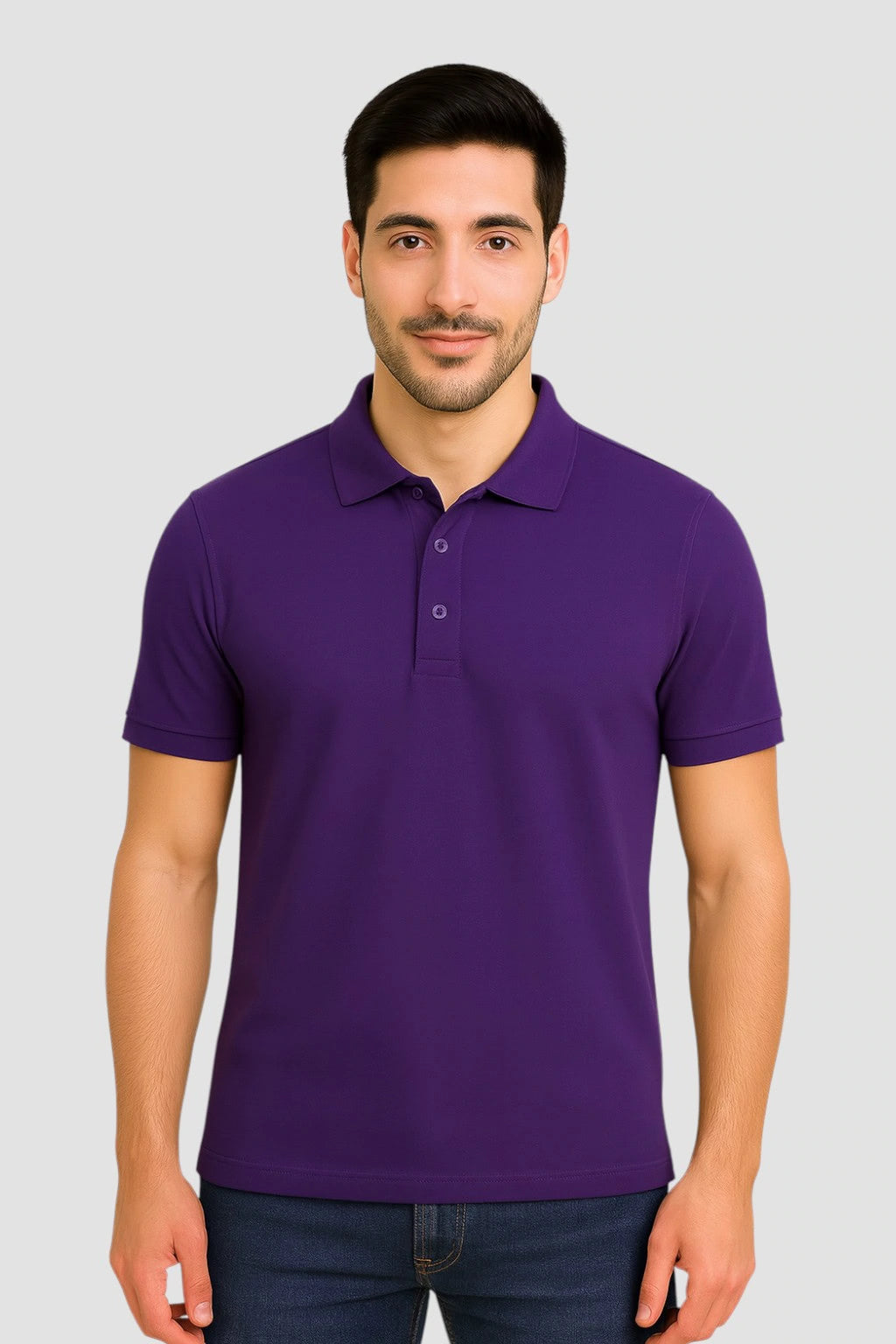 Men's Petrol Blue Polo Collar Tshirt
