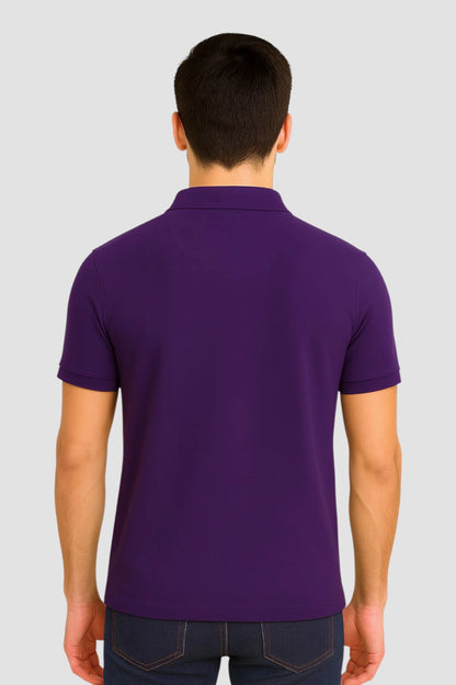 Men's Petrol Blue Polo Collar Tshirt