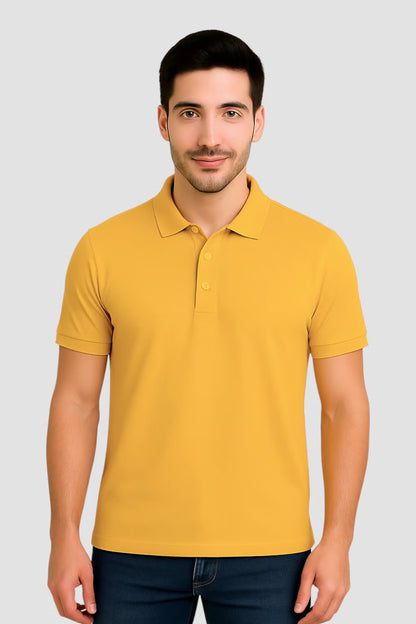 Men's Petrol Blue Polo Collar Tshirt