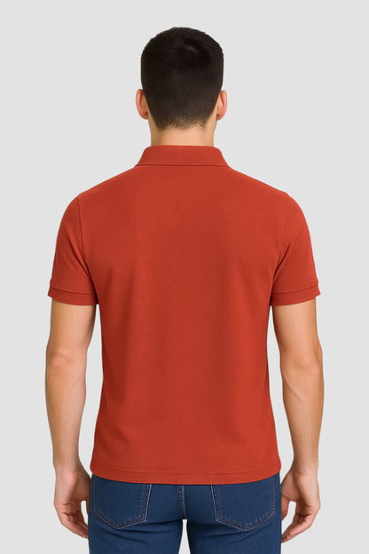 Men's Petrol Blue Polo Collar Tshirt