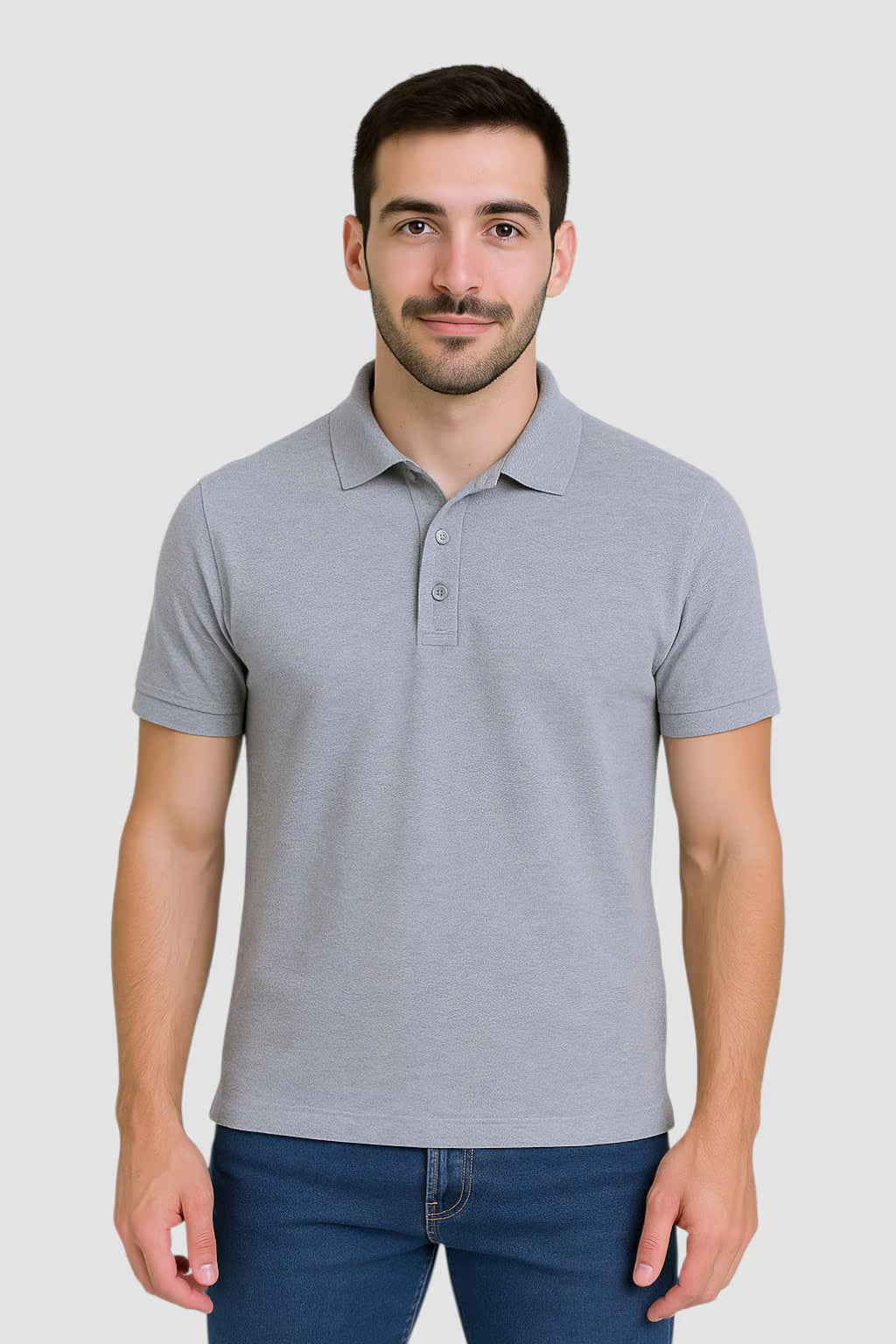 Men's Petrol Blue Polo Collar Tshirt