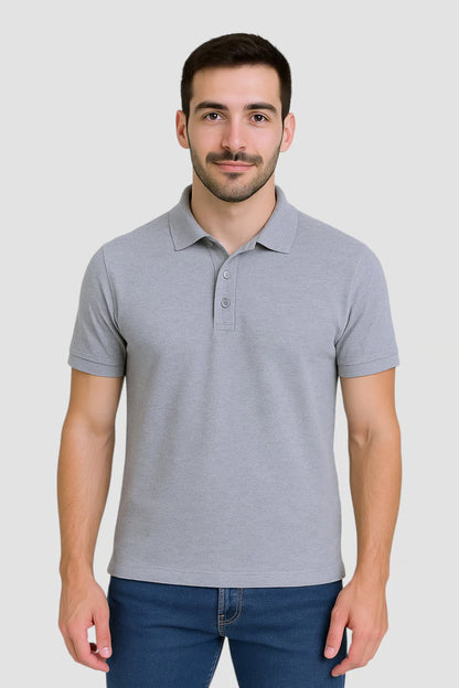 Men's Petrol Blue Polo Collar Tshirt
