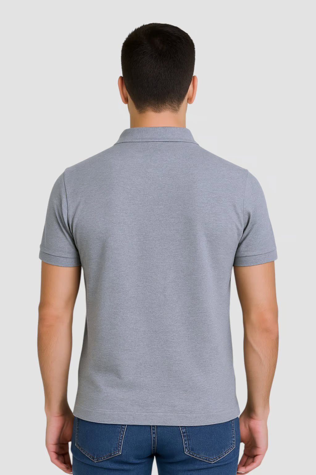 Men's Petrol Blue Polo Collar Tshirt