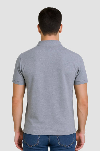 Men's Petrol Blue Polo Collar Tshirt