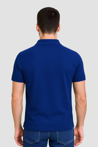 Men's Petrol Blue Polo Collar Tshirt